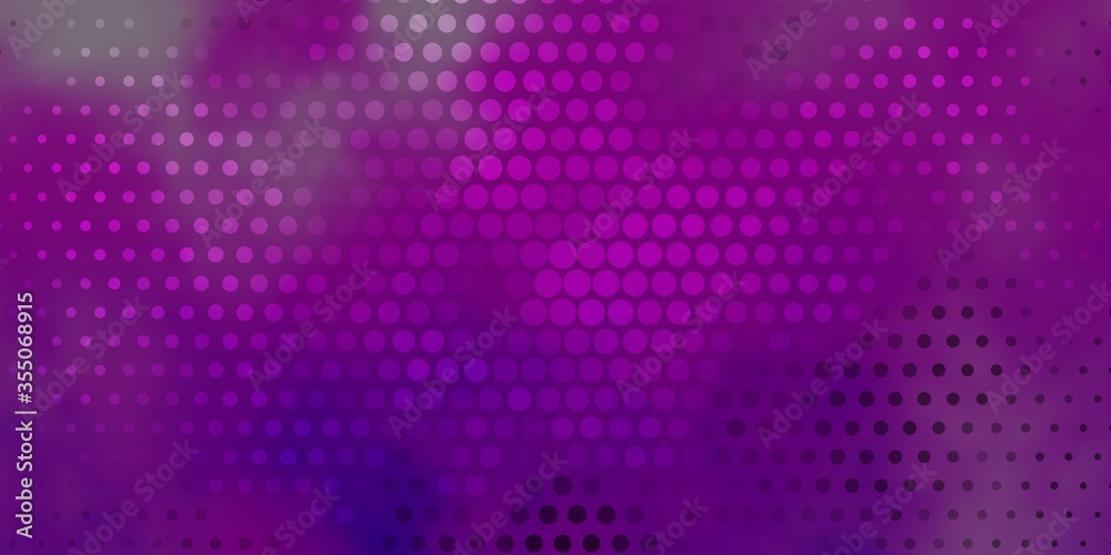 Light Purple vector background with bubbles. Glitter abstract illustration with colorful drops. Design for posters, banners.