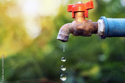 water flowing from a faucet
