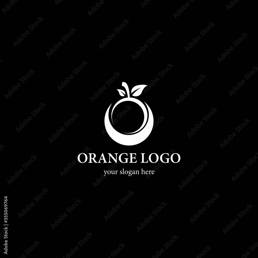 Orange logo vector icon design