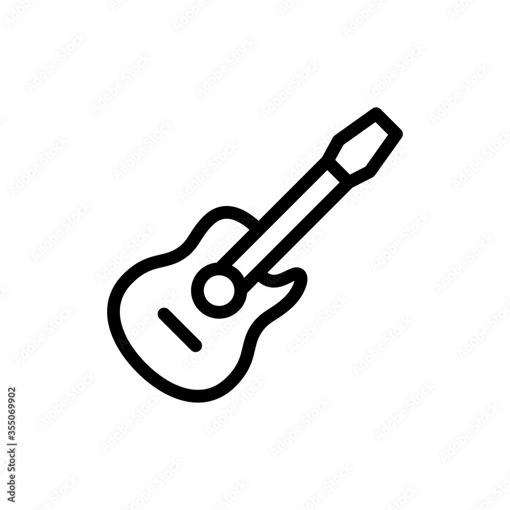 guitar icon vector symbol template design trendy guitar icon vector symbol template design trendy