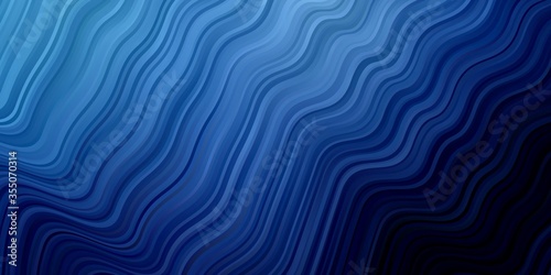 Dark BLUE vector template with lines. Bright sample with colorful bent lines, shapes. Template for cellphones.