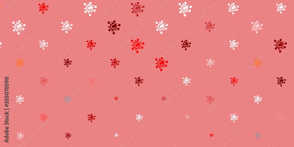 Light Orange vector pattern with coronavirus elements. Light Orange vector pattern with coronavirus elements.