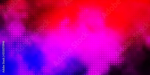 Light Pink, Red vector background with bubbles. Glitter abstract illustration with colorful drops. Pattern for wallpapers, curtains.