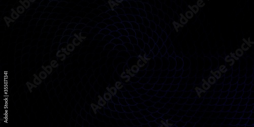 Dark BLUE vector pattern with spheres. Illustration with set of shining colorful abstract spheres. New template for a brand book.