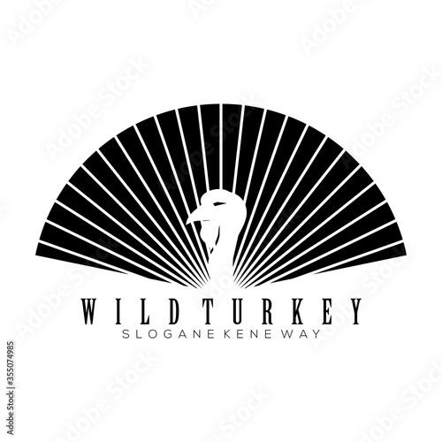 turkey logo wild design vector