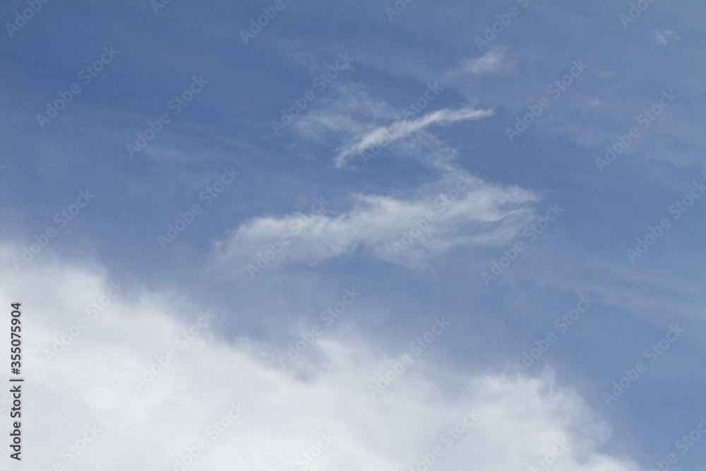 Blue sky background with cloud