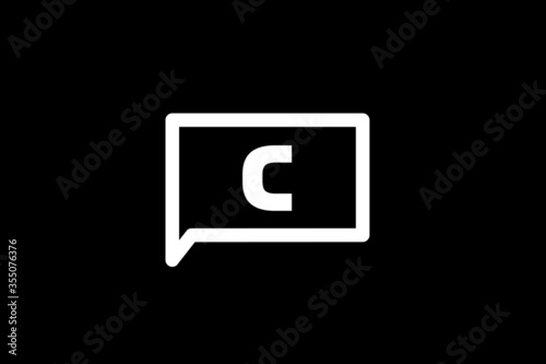 Capital letter C vector image