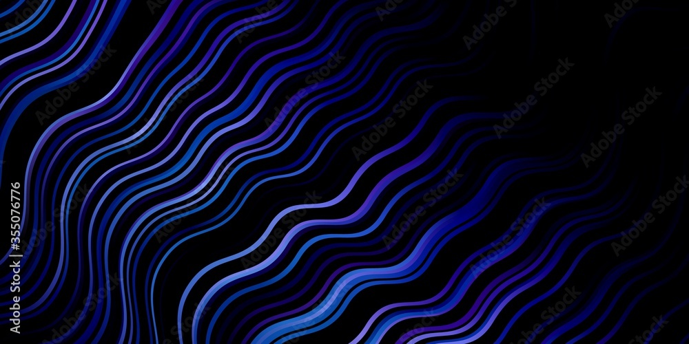 Dark Pink, Blue vector layout with wry lines. Abstract illustration with bandy gradient lines. Smart design for your promotions.
