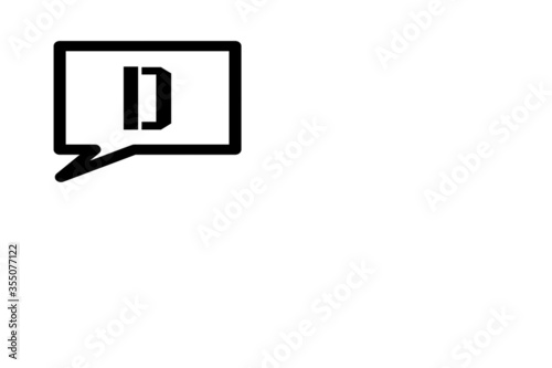 Capital letter D vector image