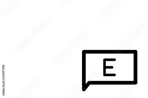 Capital letter E vector image
