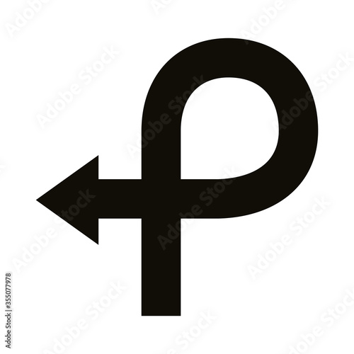 around arrows navigations guide silhouette style icon