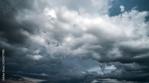 dark storm clouds with background,Dark clouds before a thunder-storm.