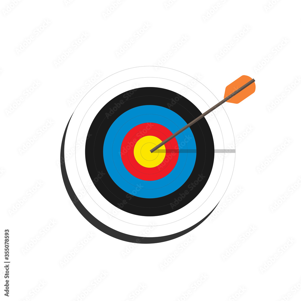 Target with an arrow , Goal achievement concept Target with an arrow , Goal achievement concept
