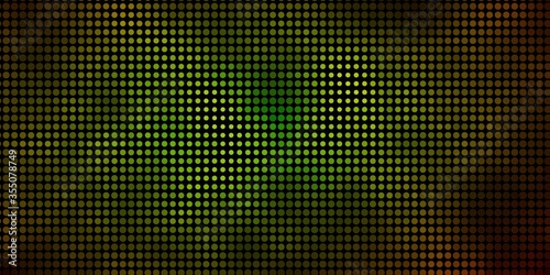 Dark Green, Yellow vector background with bubbles. Illustration with set of shining colorful abstract spheres. Pattern for booklets, leaflets.