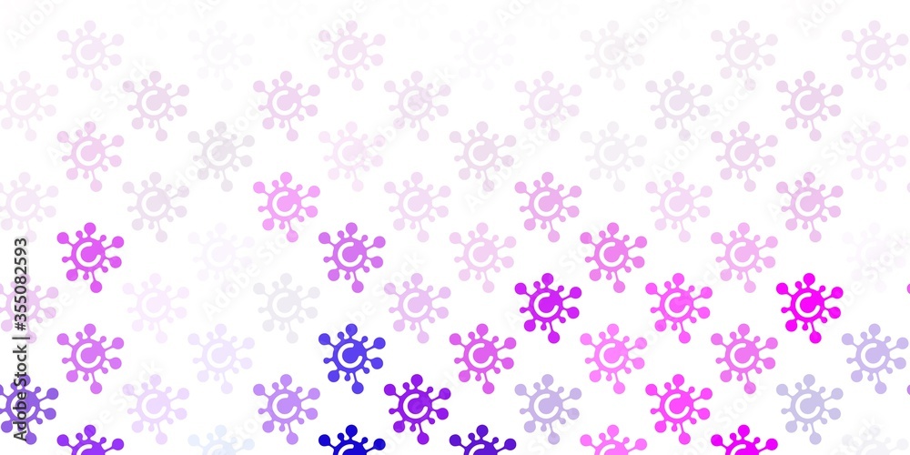Light Pink vector template with flu signs. Light Pink vector template with flu signs.