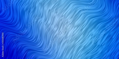 Light BLUE vector backdrop with curves. Colorful illustration with curved lines. Template for your UI design.