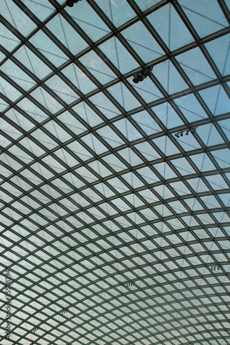 Glass roof of a building