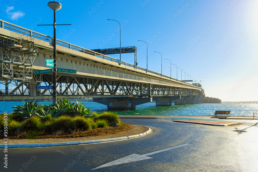 Harbour Bridge Auckland New Zealand - View from Waterfront