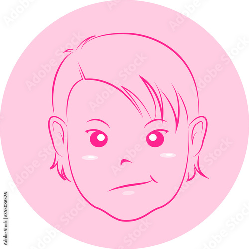 baby confident girl face