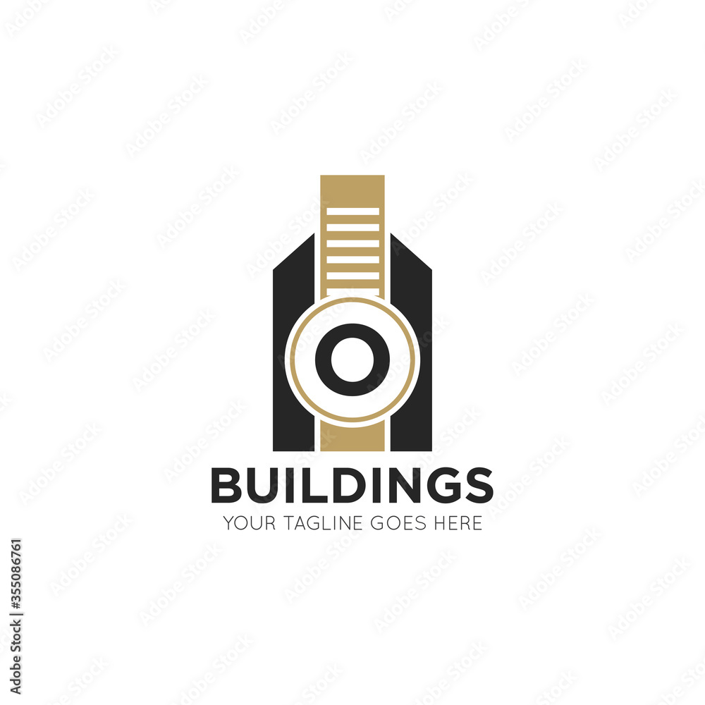 initial letter o building logo vector illustration design template initial letter o building logo vector illustration design template