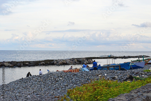 The fishermen from zafferana etnea in Sicily photo