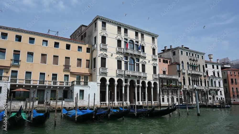 Venice, Italy - Historic buildings between the canals of the lagoon city Venice, Italy - Historic buildings between the canals of the lagoon city