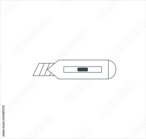 Cutter icon vector sign isolated on white background. cutter symbol