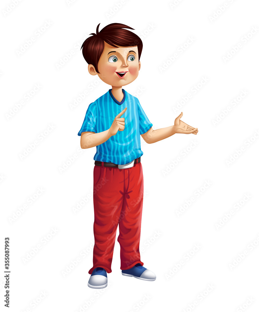 a boy standing a boy standing