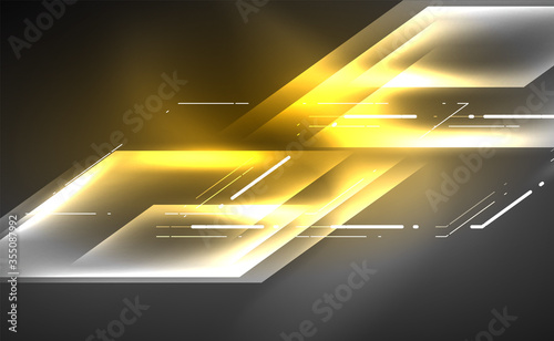 Dynamic neon shiny abstract background. Trendy abstract layout template for business or technology presentation, internet poster or web brochure cover, wallpaper