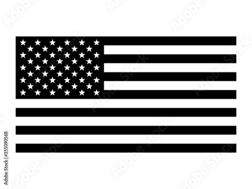 Flag of The United States of America. Pictogram depicting USA American US flag. The Star-Spangled Banner. EPS Vector 