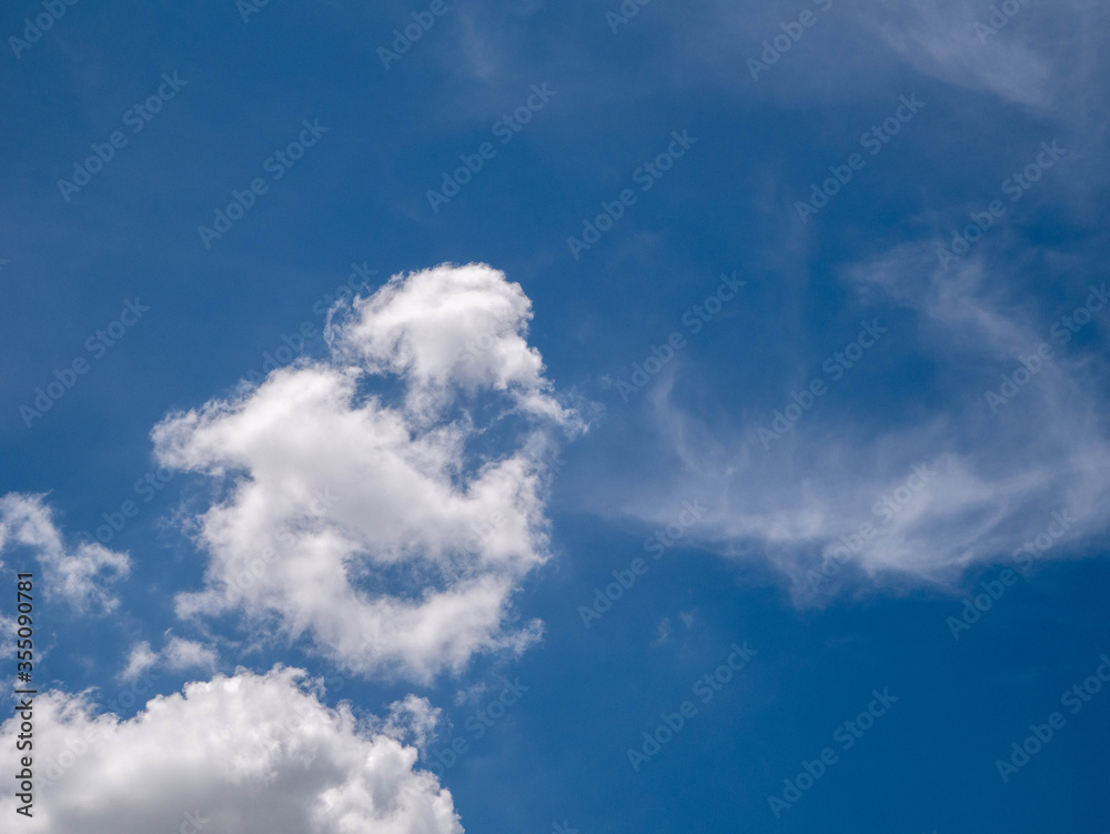 The sky on a bright blue day The sky on a bright blue day