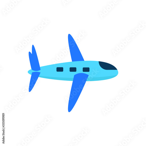 airplane on a white background