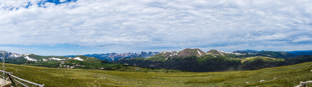 panorama of the mountains, Rocky Mountain National Park, Colorado