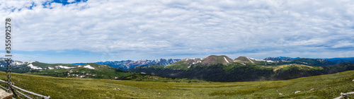 panorama of the mountains  Rocky Mountain National Park  Colorado