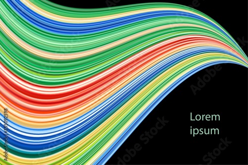 Modern abstract gradient with 3d fluid shapes