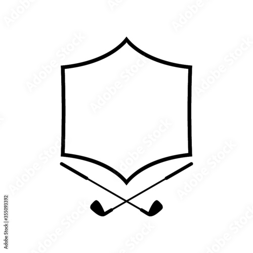 Golf club emblem logo icon isolated on white background