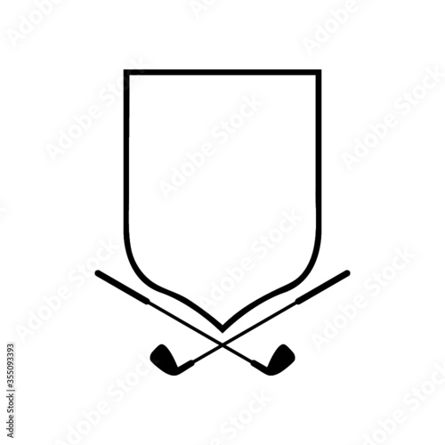 Golf club emblem logo icon isolated on white background