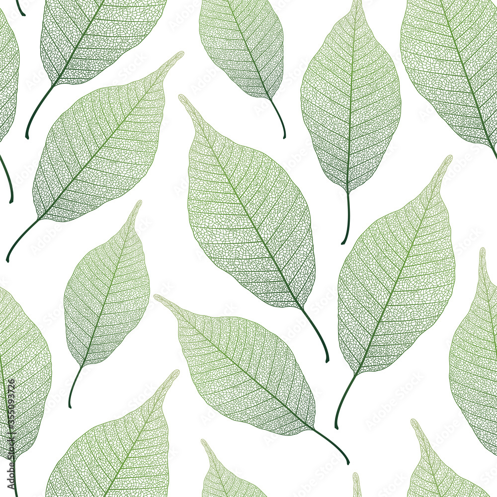 Seamless pattern with green leaves veins. Vector, EPS 10. Seamless pattern with green leaves veins. Vector, EPS 10.