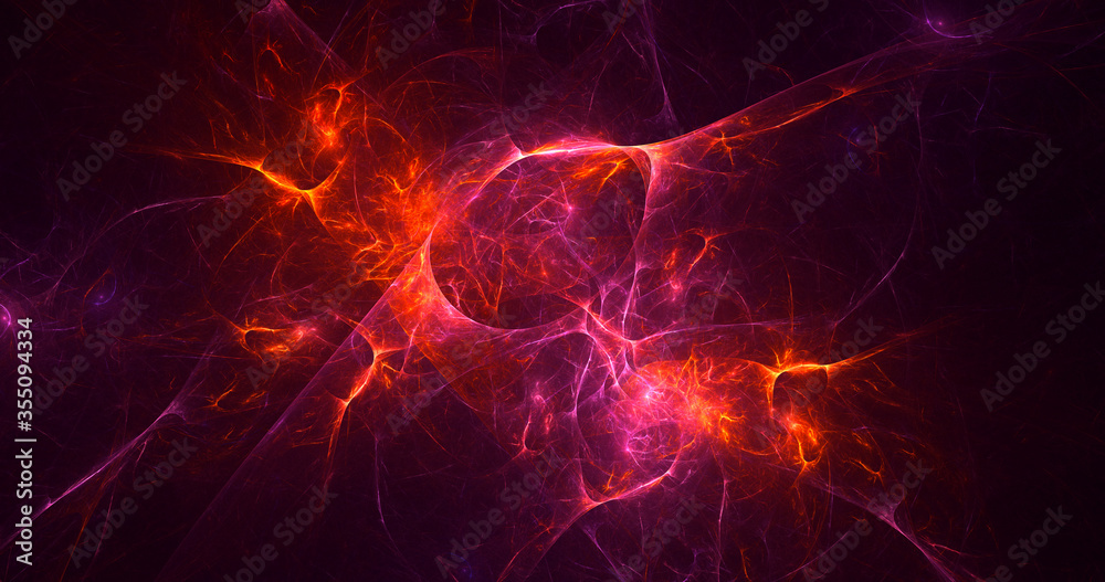 3D rendering abstract red fractal light background 3D rendering abstract red fractal light background