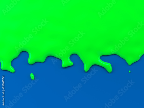 abstract color liquid flow in front of textured background - 3D Illustration