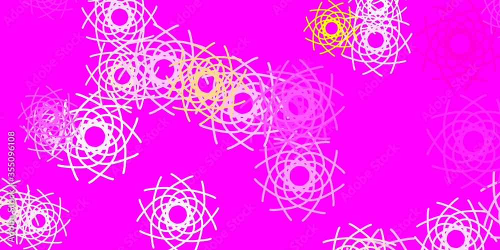 Light Pink, Yellow vector pattern with abstract shapes. Light Pink, Yellow vector pattern with abstract shapes.