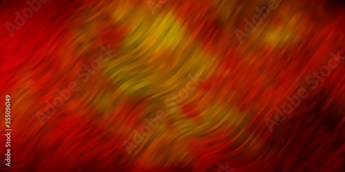 Dark Orange vector pattern with curves. Colorful illustration with curved lines. Best design for your posters, banners.