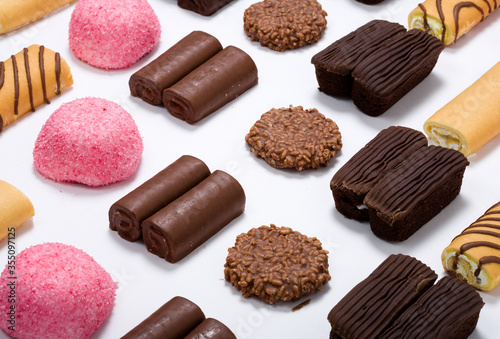 An assortment of junk food items.