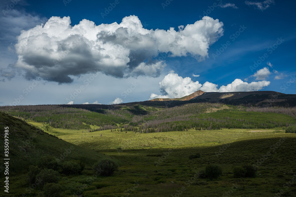 Obraz premium mountain landscape with clouds