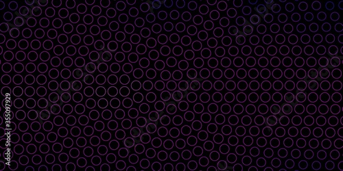 Dark Purple, Pink vector texture with disks. Abstract illustration with colorful spots in nature style. Design for your commercials.