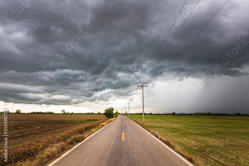 Road Under Storm Clouds