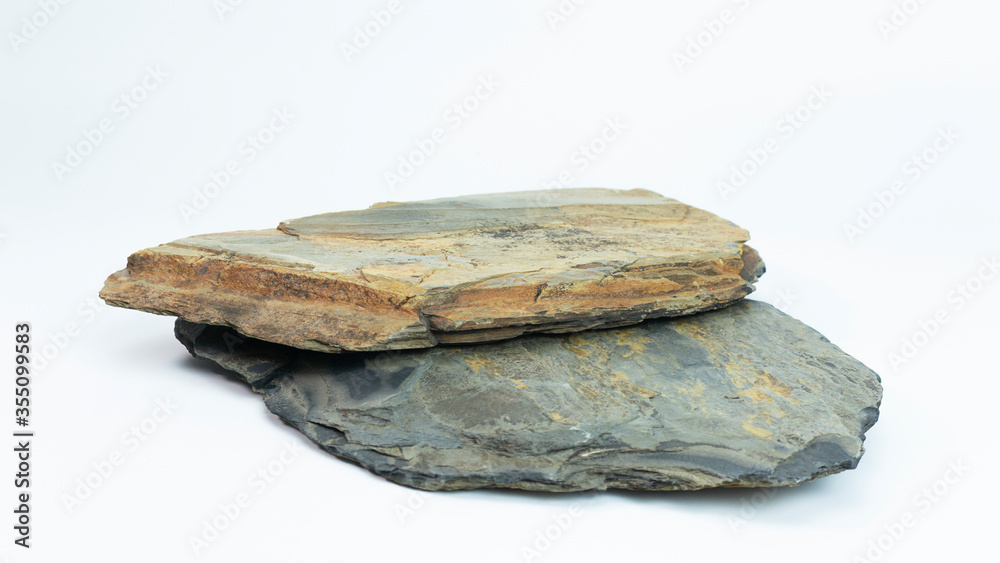 Rock Stone isolated on white background, for product display, Blank for mockup design.