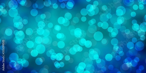 Light BLUE vector background with spots. Modern abstract illustration with colorful circle shapes. Design for your commercials.