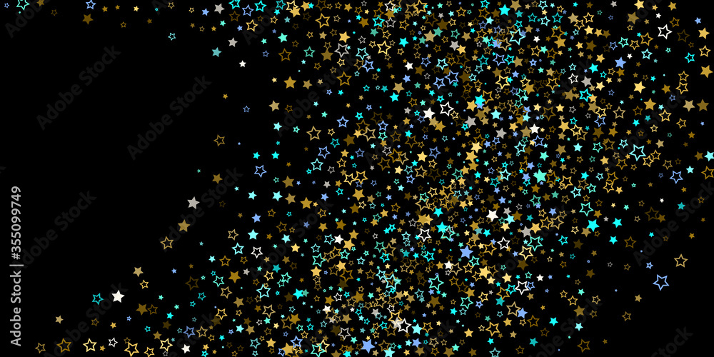 Gold, Blue stars, sprocket, shiny confetti. Gold, Blue stars, sprocket, shiny confetti.