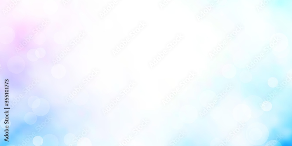 Fototapeta premium Light Pink, Blue vector pattern with spheres. Colorful illustration with gradient dots in nature style. Pattern for websites.